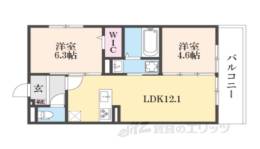 ＧＲＡＭＭ桂北滝川Ｂ棟間取り図面