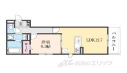 ＧＲＡＭＭ桂北滝川Ｂ棟間取り図面