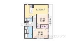 ＧＲＡＭＭ桂北滝川Ｂ棟間取り図面