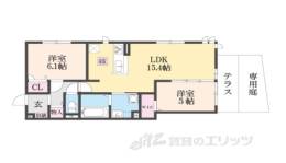 D-ROOM西院小米間取り図面
