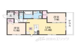 D-ROOM西院小米間取り図面