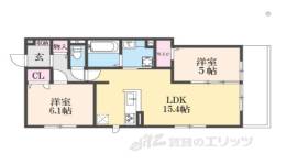 D-ROOM西院小米間取り図面