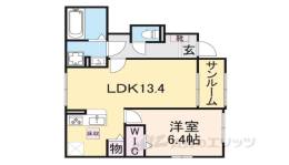 フロントパークひこね１間取り図面
