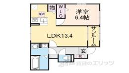 フロントパークひこね１間取り図面