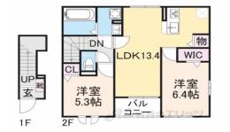 フロントパークひこね１間取り図面