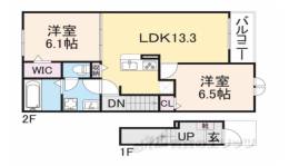 フロントパークひこね２間取り図面