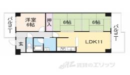 ルネ下鴨東間取り図面