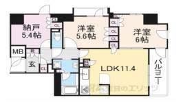 イーグルコート烏丸御池ル・シエル間取り図面