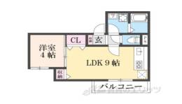 レーヴ・ヴィル東福寺間取り図面