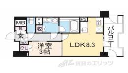 レーベン京都河原町間取り図面
