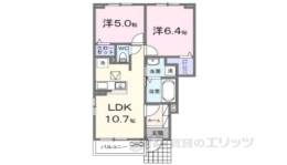 メゾン　モナムール　２間取り図面