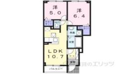 メゾン　モナムール　２間取り図面
