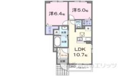 メゾン　モナムール　２間取り図面