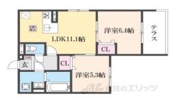 D-ROOM伏見駅前間取り図面