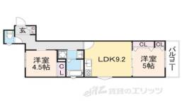 クリエオーレ菱屋東間取り図面