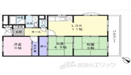 帝塚山ガーデンハイツ１号棟間取り図面
