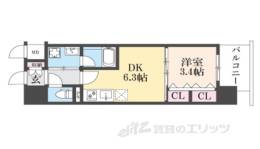 リシュドール梅小路間取り図面