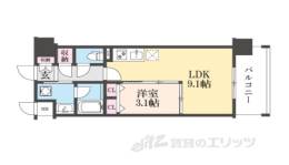リシュドール梅小路間取り図面