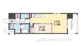 リシュドール梅小路間取り図面