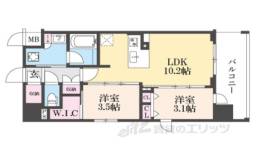 リシュドール梅小路間取り図面