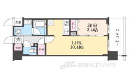 リシュドール梅小路間取り図面
