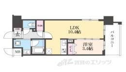 リシュドール梅小路間取り図面
