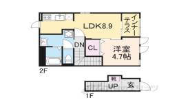 （仮称）草津市野村3丁目新築アパート間取り図面