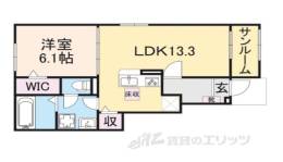 サニータウン横田１間取り図面