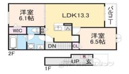 サニータウン横田１間取り図面