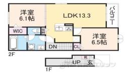 サニータウン横田１間取り図面
