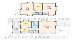 嵯峨二尊院門前往生院町 店舗付住宅間取り図面