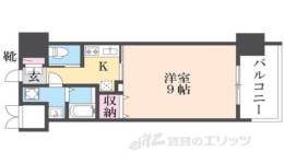 フォレストグレイス高井田１間取り図面