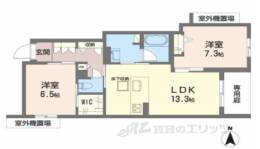 シャーメゾン　香芝　ワイケイ間取り図面