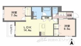 シャーメゾン　香芝　ワイケイ間取り図面