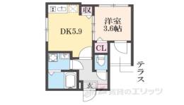 ハーモニーテラス椥辻西浦町間取り図面