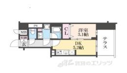 アスヴェル京都西大路SOUTH間取り図面