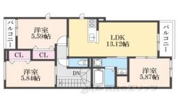 （仮称）尼崎市西昆陽２丁目集合住宅間取り図面