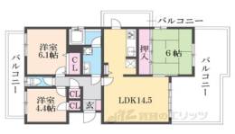 ローレルスクエア木津川台第１期４番館間取り図面