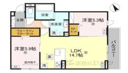 Ｄ－ＲＯＯＭ小篠原間取り図面