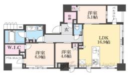 プラウド京都二条城間取り図面