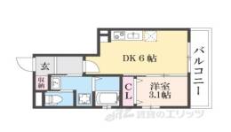 Ｌｉｖｅ　Ｆｌａｔ京都西院間取り図面