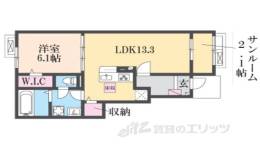 セレノ生駒１間取り図面