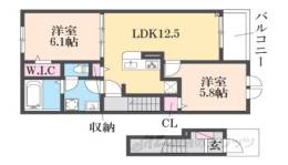 セレノ生駒１間取り図面