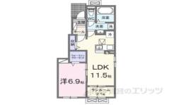 ローズ　ガーデン　櫛川　Ａ間取り図面
