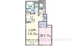 ローズ　ガーデン　櫛川Ｂ間取り図面