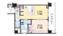 リーガル京都御所西５間取り図面