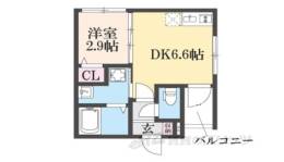 ハーモニーテラス太秦安井車道町３間取り図面