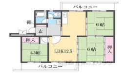 フラワリータウン生駒D棟間取り図面