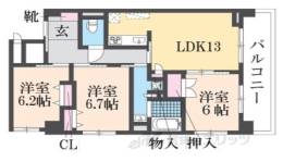 フラン・スラ―ジュ枚方間取り図面