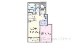 仰木の里東7丁目アパートＡ間取り図面